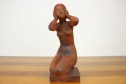 Pamono Mid-Century Sculpture of Nude Sitting Women by Jitka Forejtová, 1960s><noscript><img width=