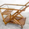 Pamono Mid-Century Serving Trolley by Cesare Lacca for Cassina, 1950s> Serving Bar Carts & Trolleys