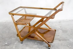 Pamono Mid-Century Serving Trolley by Cesare Lacca for Cassina, 1950s> Serving Bar Carts & Trolleys