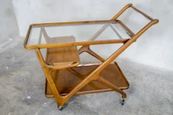 Pamono Mid-Century Serving Trolley by Cesare Lacca for Cassina, 1950s> Serving Bar Carts & Trolleys