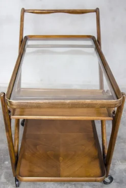 Pamono Mid-Century Serving Trolley by Cesare Lacca for Cassina, 1950s><noscript><img width=