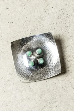 Pamono Mid-Century Silver Brooch by Elis Kauppi, 1963><noscript><img width=