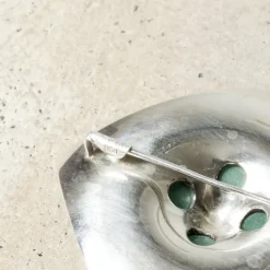 Pamono Mid-Century Silver Brooch by Elis Kauppi, 1963><noscript><img width=