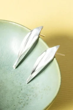 Outlet Pamono Mid-Century Silver Earrings by Gertrud Engel, 1950s, Set of 2