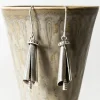 New Pamono Mid-Century Silver Earrings from Kaplans, 1954, Set of 2