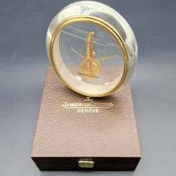 Clearance Pamono Mid-Century Skeleton Bicolor Table Clock by Jaeger-Lecoultre, 1970s