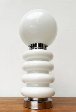 Pamono Mid-Century Space Age Glass Table Lamp by Carlo Nason for JBS, 1960s><noscript><img width=