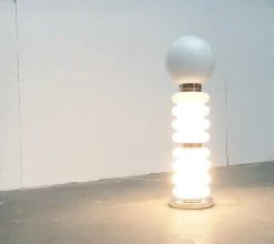 New Pamono Mid-Century Space Age Glass Floor Lamp by Carlo Nason for JBS, 1960s
