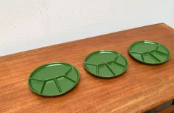 Pamono Mid-Century Space Age Green Ceramic Plates or Bowls from Gerz Keramik, West Germany, 1960s, Set of 3><noscript><img width=