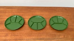 Pamono Mid-Century Space Age Green Ceramic Plates or Bowls from Gerz Keramik, West Germany, 1960s, Set of 3><noscript><img width=