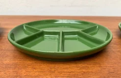 Pamono Mid-Century Space Age Green Ceramic Plates or Bowls from Gerz Keramik, West Germany, 1960s, Set of 3><noscript><img width=