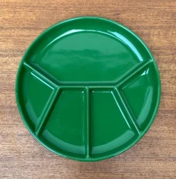 Pamono Mid-Century Space Age Green Ceramic Plates or Bowls from Gerz Keramik, West Germany, 1960s, Set of 3><noscript><img width=