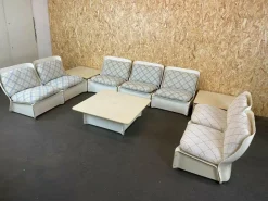 Pamono Mid-Century Space Age Modular Sofa in Fiberglass, Set of 10><noscript><img width=
