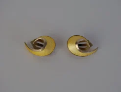 Clearance Pamono Mid-Century Sterling Silver and Enamel Ear Clips by Hans Myhre, 1950s, Set of 2