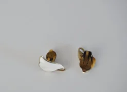 Pamono Mid-Century Sterling Silver and Enamel Ear Clips from Arne Nordlie, 1960s, Set of 2><noscript><img width=
