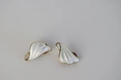 Pamono Mid-Century Sterling Silver and Enamel Ear Clips from Arne Nordlie, 1960s, Set of 2><noscript><img width=