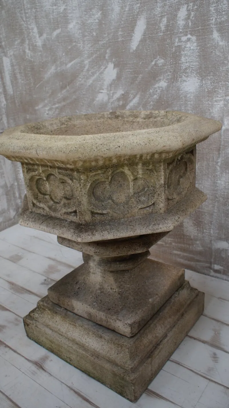 Discount Pamono Mid-Century Stone Gothic Garden Urns