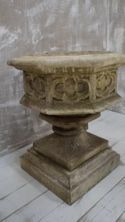 Discount Pamono Mid-Century Stone Gothic Garden Urns
