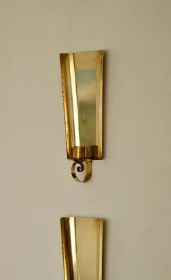 Discount Pamono Mid-Century Swedish Brass Sconces, Set of 2