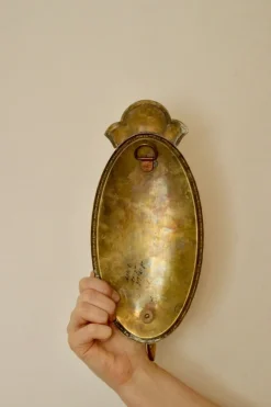 Pamono Mid-Century Swedish Brass Sconces, Set of 2><noscript><img width=