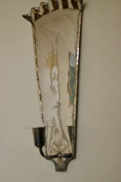 Pamono Mid-Century Swedish Pewter Sconces, Set of 2><noscript><img width=