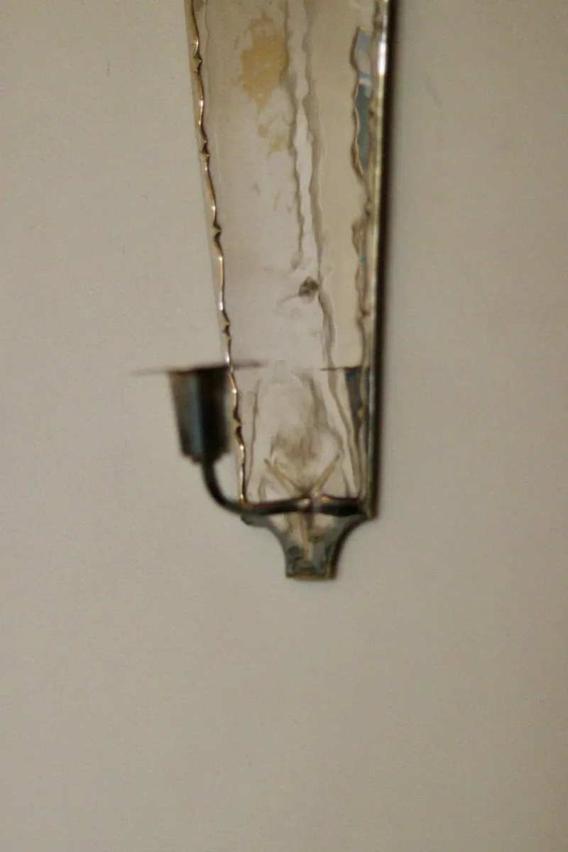 Pamono Mid-Century Swedish Pewter Sconces, Set of 2> Candleholders