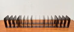 Pamono Mid-Century Swedish Space Age Magazine and Vinyl Rack by Sven-Eric Juhlin for Gustavsberg, 1960s, Set of 5><noscript><img width=