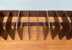 Pamono Mid-Century Swedish Space Age Magazine and Vinyl Rack by Sven-Eric Juhlin for Gustavsberg, 1960s, Set of 5><noscript><img width=