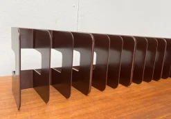 Pamono Mid-Century Swedish Space Age Magazine and Vinyl Rack by Sven-Eric Juhlin for Gustavsberg, 1960s, Set of 5><noscript><img width=