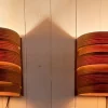 Pamono Mid-Century Swedish Wall Lamps with Pine Veneer Slats, 1960s, Set of 2> Wall Lights & Sconces