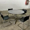 Pamono Mid-Century Table & Chairs, Spain, 1970, Set of 5> Game Tables