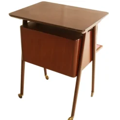 Discount Pamono Mid-Century Teak Bar Cart attributed to Ico Parisi for Mim Roma, 1950s