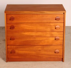 Pamono Mid-Century Teak Chest of 4 Drawers from Stag, 1970s> Dressers, Commodes & Chests