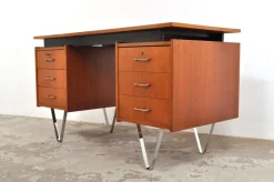 Pamono Mid-Century Teak Desk from Tijsseling Nijkerk, 1960s><noscript><img width=