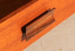Pamono Mid-Century Teak Dressing Table or Desk with Carved Rosewood Handles, 1960s><noscript><img width=