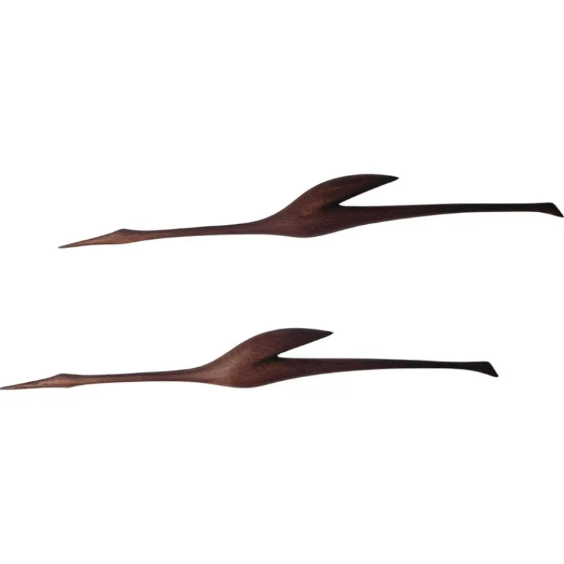 Pamono Mid-Century Teak Heron Wall Sculptures, Denmark, 1960s, Set of 2> Wall Decor