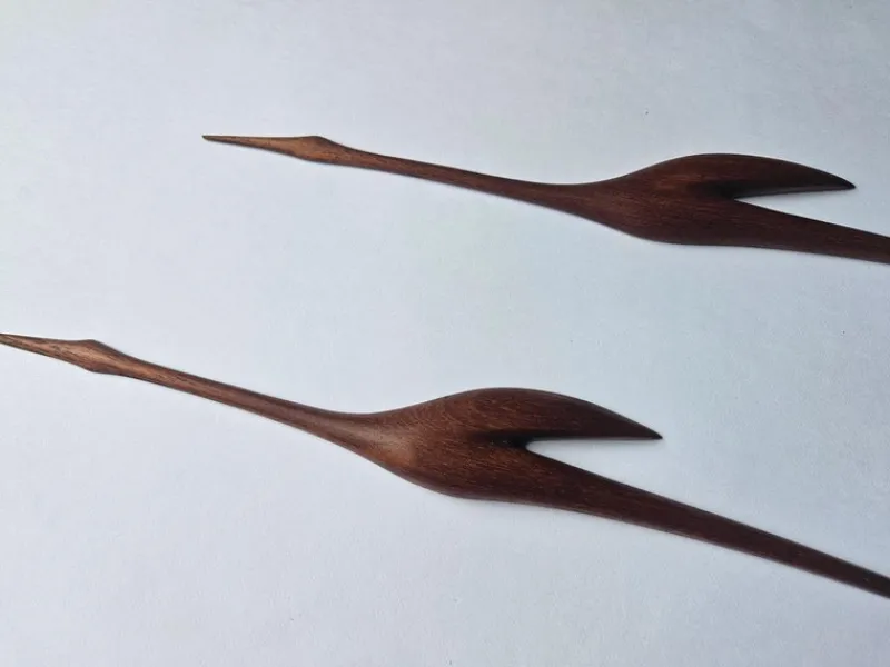 Pamono Mid-Century Teak Heron Wall Sculptures, Denmark, 1960s, Set of 2> Wall Decor