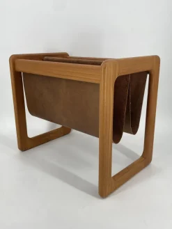Pamono Mid-Century Teak Magazine Rack, 1960s><noscript><img width=