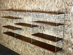 Best Pamono Mid-Century Teak Modular String Shelf by Kajsa & Nils Nisse Strinning, Sweden, 1960s