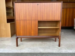 Pamono Mid-Century Teak Secretaire Desk by Marian Grabinski for Ikea><noscript><img width=