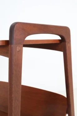 Pamono Mid-Century Teak Serving Trolley with Magazine Rack from Opal Möbel, 1960s><noscript><img width=