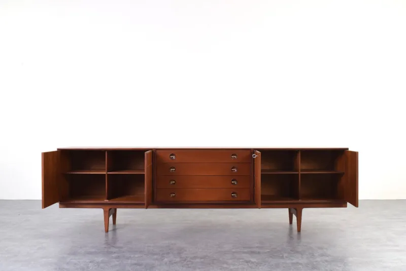 Pamono Mid-Century Teak Sideboard by Rolf Rastad & Adolf Relling for Gustav Bahus, 1960s> Sideboards & Buffets