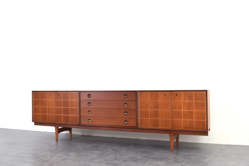 Pamono Mid-Century Teak Sideboard by Rolf Rastad & Adolf Relling for Gustav Bahus, 1960s> Sideboards & Buffets