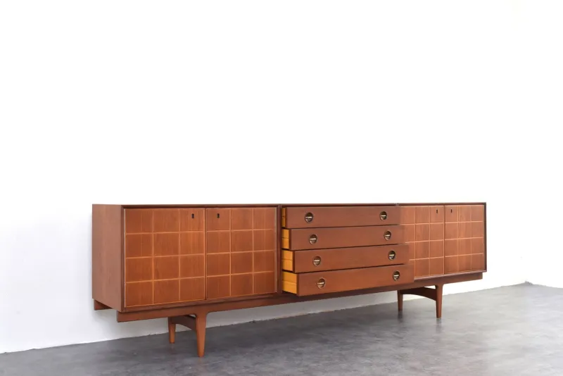 Pamono Mid-Century Teak Sideboard by Rolf Rastad & Adolf Relling for Gustav Bahus, 1960s> Sideboards & Buffets