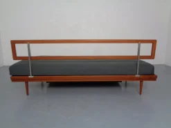 Pamono Mid-Century Teak Sofa or Daybed by Walter Knoll for Knoll Antimott, Germany, 1950s><noscript><img width=