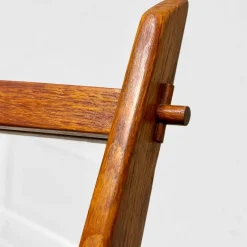 Pamono Mid-Century Teak Wall Mirror with Shelf, Sweden, 1950s><noscript><img width=