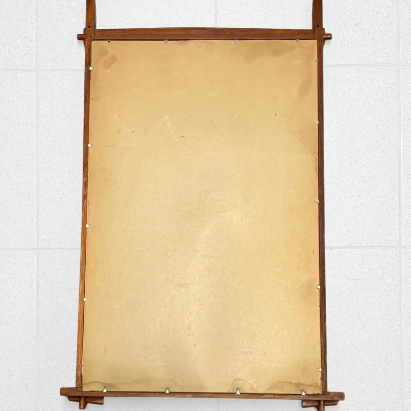 Pamono Mid-Century Teak Wall Mirror with Shelf, Sweden, 1950s> Mirrors
