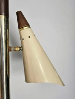 Pamono Mid-Century Tension Pole Lamp with Three Shades attrited to Stilnovo, Italy, 1960s><noscript><img width=