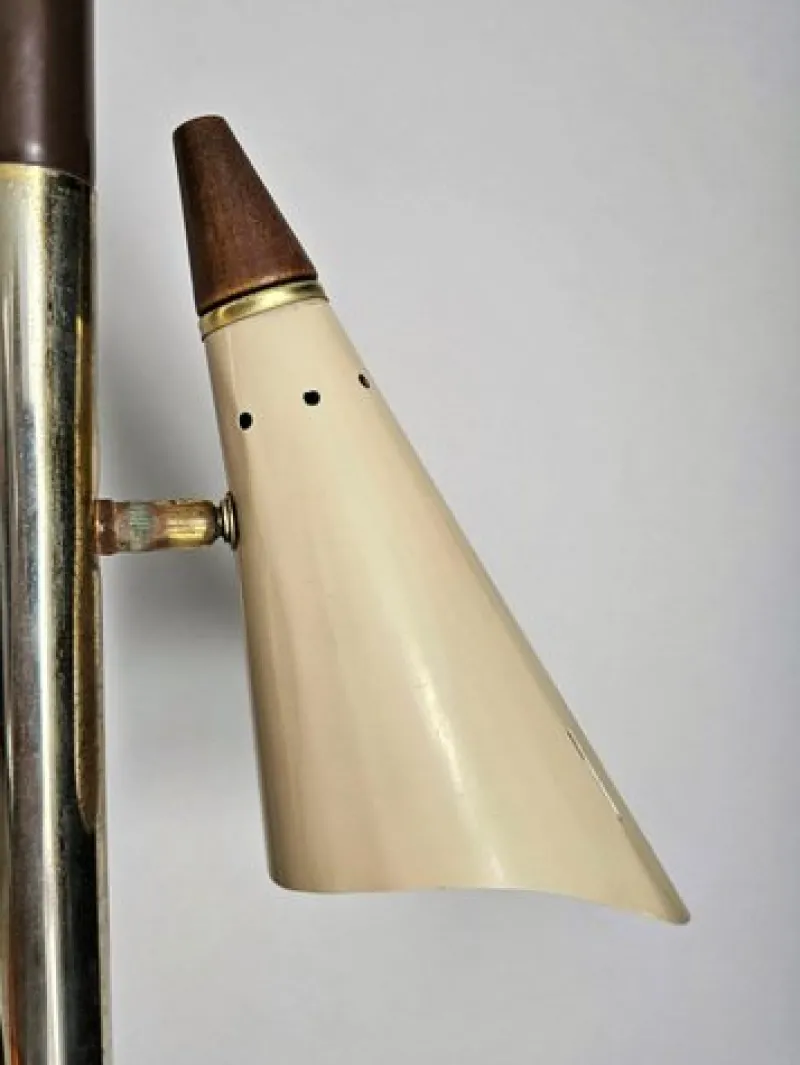 Pamono Mid-Century Tension Pole Lamp with Three Shades attrited to Stilnovo, Italy, 1960s> Floor Lamps