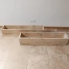 Pamono Mid-Century Travertine Planters, Belgium, Set of 2> Planters And Jardiniere